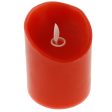 Max Flameless LED Pillars Tea Light Candles for Holidays Wedding Parties Red 10cm Cheap