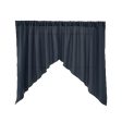 Max Triangular Window Voile Sheer Curtain Valance Tiers Dark Blue 90x90cm Discount