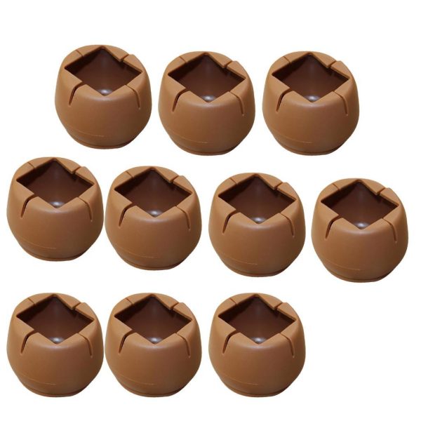 Max 10 Pieces Table Chair Leg Floor Protectors Round Bottom Square Mouth 45-50mm Online Hot Sale