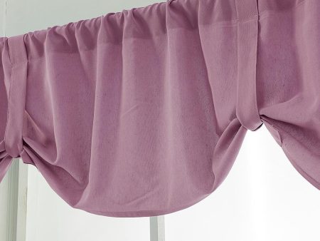 Max Solid Color Window Voile Sheer Curtain Valance Tiers Pink For Cheap