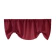 Max Solid Color Window Voile Sheer Curtain Valance Tiers Burgundy Online Sale