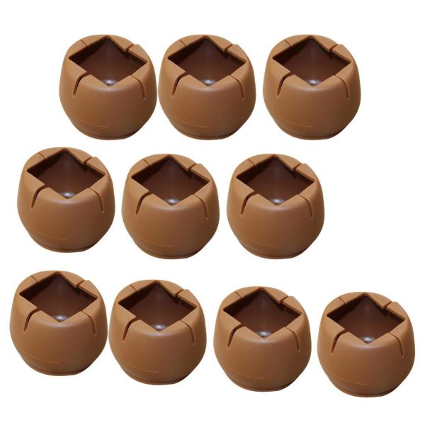 Max 10 Pieces Table Chair Leg Floor Protectors Round Bottom Square Mouth 45-50mm Online Hot Sale