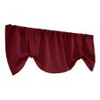 Max Solid Color Window Voile Sheer Curtain Valance Tiers Burgundy Online Sale